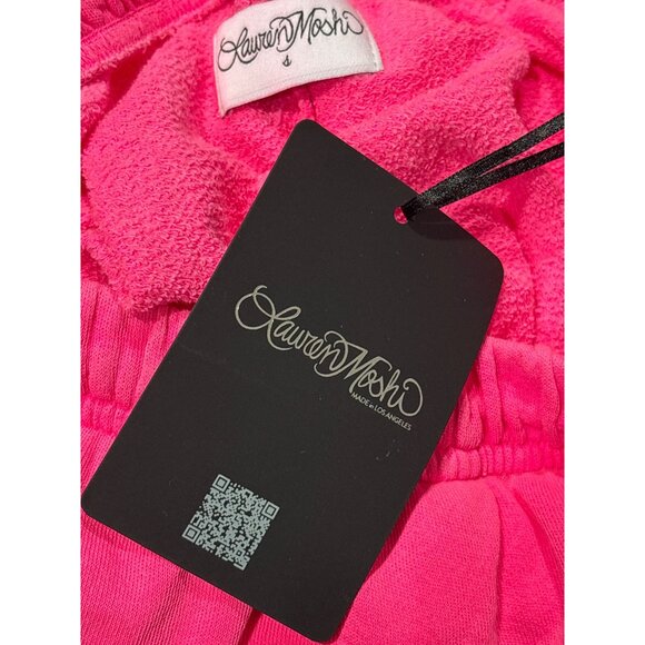 Lauren Moshi Womens Chantra Jogger in Neon Pink Small New Sweatspants - Picture 9 of 10